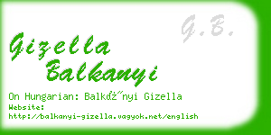 gizella balkanyi business card